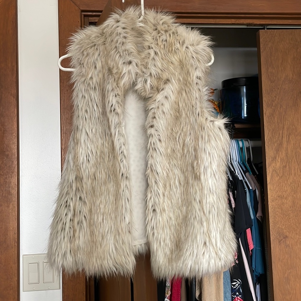 Faux fur vest
